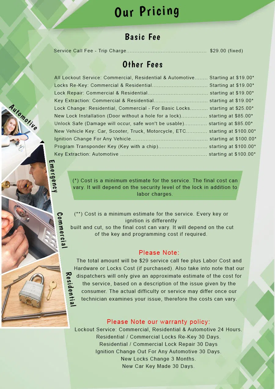 Montebello Locksmiths Montebello, CA 323-803-1732 - Pricelist-2