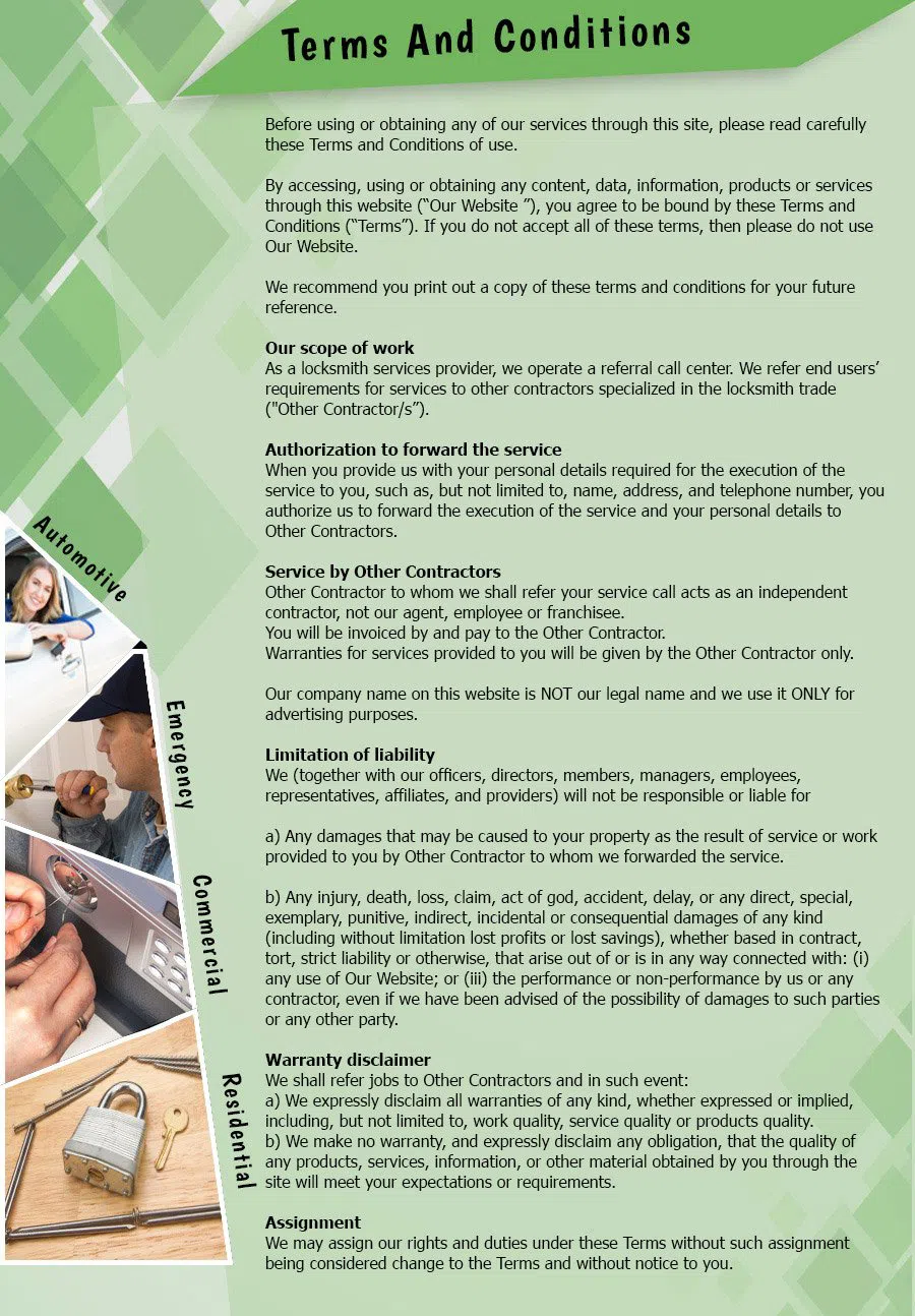 Montebello Locksmiths Montebello, CA 323-803-1732 - TermsAndConditions-2
